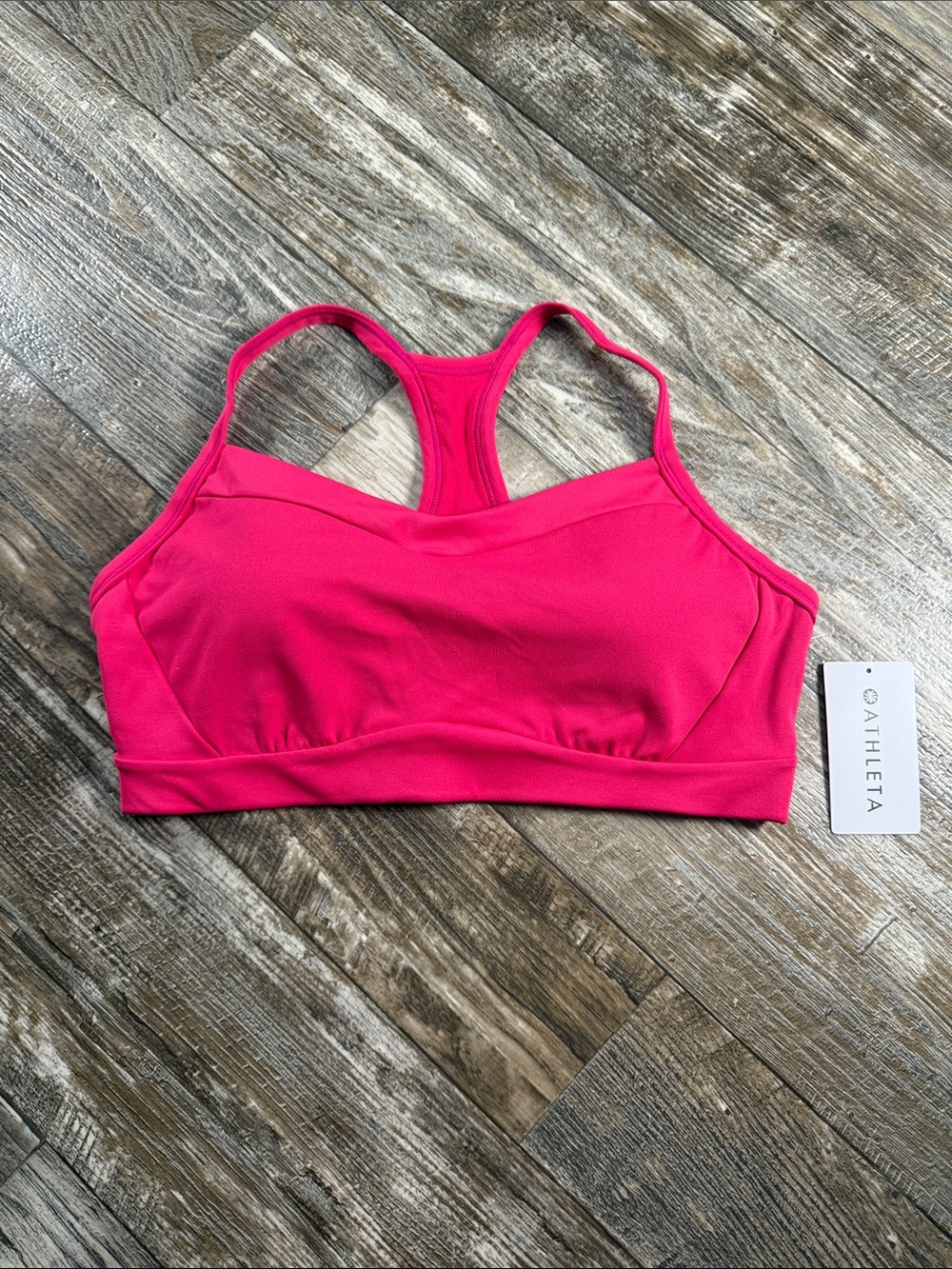 Athleta New Pink Racerback Sports Bra